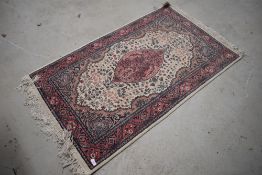 A traditional fireside rug, approx. 130 x 78cm, nice quality , possibly Belgian