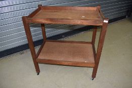 A vintage mahogany and ply tea trolley of large proportions, approx dimensions 81 x 48 x 85cm