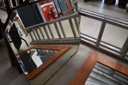 Two vintage frameless wall mirrors