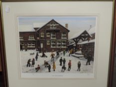 A Ltd Ed print, after Tom Dodson, Day after Christmas, signed, and num 50/500, 27 x 33cm, plus frame