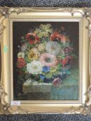 An oil painting, Reynold, still life, signed, 30 x 25cm, plus frame