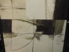 A textured print, after NV, impressionist Ikea, 92 x 92cm, plus frame