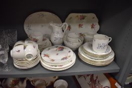 Two part tea services including Coalport reg no 727053 and a similar art deco design