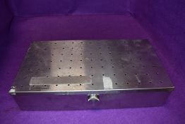 A local interest medical instrument stainless steel case or box from Victoria Hospital Blackpool