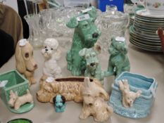 A good assortment of Sylvac and similar figures some more unusual pieces included amongst this lot.