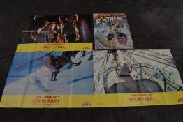 Three 1980's Smiths Promotional Movie Posters, 007 James Bond A View To A Kill, all different action