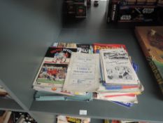A selection of mixed vintage Football Programmes including Manchester City Vs Everton FA Cup 1956,