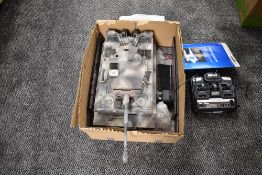 A Tamiya plastic 1/16 scale model radio controlled German Tiger I Tank, numbered 332 in original