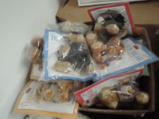 A box containing 36 The Teddy Bear Collection magazines with bears present, most in sealed packages,