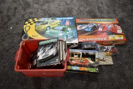 Two modern Scalextric sets, Bettle Cup and Overdrive, both complete and appear unused, a vintage