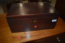 A 19th Century mahogany lap desk, dimensions 36 x 24 x 16cm