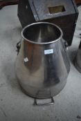 An aluminium cream churn