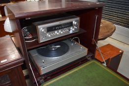 A vintage Sony TC-138SD Casette-Corder, Sony Tuner and Leak 2001 turntable (no stylus) in