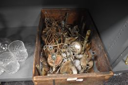 A selection of gas burning laboratory bunsen burners in various designs and a similar amount of