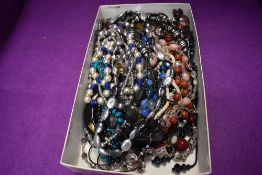A large selection of fashion costume jewellery necklaces