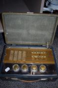 A portable Cambridge PYE radio set