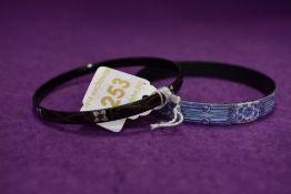 Two Austrian enamelled bangles by Michaela Frey