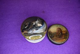 An antique paste pot stamped Crosse & Blackwell Soho London to base titled Lobster Sauce