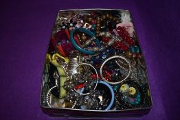 A large selection of costume bangles and bracelets