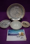 Four pieces of antique Chinese export wares having been excavated from the cargo of the Tek Sing