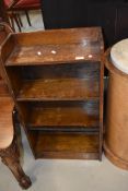 An early 20th Century oak low bookshelf
