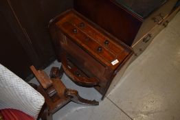 A regency revival Pembroke/ sewing table having two drop leafs,in need of repair.