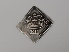 A Siege Piece Coinage of the Civil War 1645-1649, Charles I Newark Siege Shilling, Crown between C.
