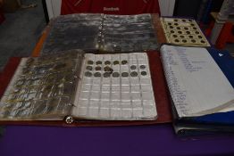 A collection of World Coins in five albums