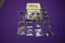 A small collection of Tokens and Bank Tokens including Canada, Isle of Man, Ceylon, Ireland, Factory