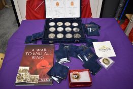 A large collection of World Crown Sized Coins including Windsor Mint, Westminster Mint, London Mint,