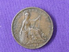 A UK Coin, George IV 1826 First Issue Farthing