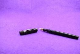 A Mabie Todd & co Swan Self Filler leverfill fountain pen in BHR (discoloured), screw cap, with Swan