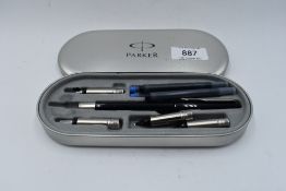 A Parker Vector calligraphy set in original box