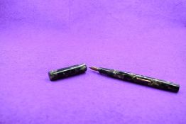 A Mabie Todd & Co Blackbird BB2/45 Self filler Leverfill fountain pen, in pearl grey marble,