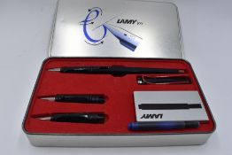 A Lamy Joy calligraphy set in original tin box
