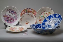 A selection of fine antique Hilditch and sons plates and bowls most being in traditional Chinoiserie