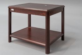 A stained frame rosewood effect occasional/coffee table having undertier, dimensions approx. 57 x