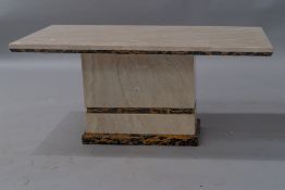A modern marble effect coffee table in the classical style, approx. 110 x 60cm