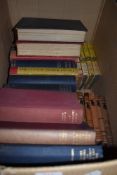 A selection of volumes and books including the Thinkers library