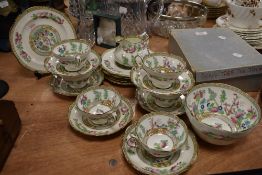 A part tea service in an Indian tree design by Hammersley