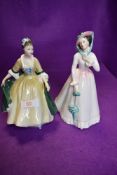Two figure studies by Royal Doulton including Julia HN2706 and Elegance 2264