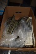 A selection of vintage toy train track possibly by Hornby