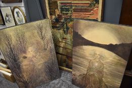Two mid century prints on board by Verkerke and similar