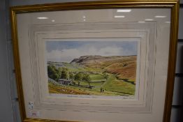 A Ltd Ed print, after Peter Annable, Ingleborough, signed and num 518/850, plus frame and glazed
