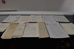 A collection 19th and 20th century Barrow Conveyances for Maple Street, 1876 Benjamin Fish to George