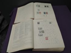 Two vintage Ideal World Stamp Albums, mint and used, A-J and K-Z, mint and used