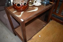 A vintage mahogany and ply tea trolley of large proportions, approx dimensions 81 x 48 x 85cm
