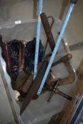 A selection of heavy duty tools etc including vintage