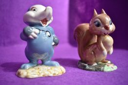 Two Beswick figure studies by David Hands from the Animaland series Dusty Mole and Hazel Nut (AF)