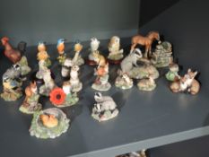 A collection of Twenty Four Border Fine Art Society and similar collector's studies, mainly wildlife